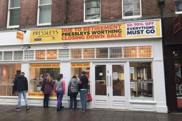 A closing down sale was held at the Montague Street store last week