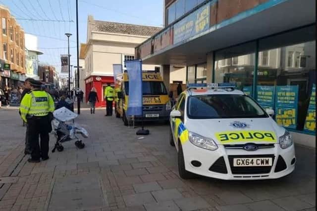 Police in Worthing town centre