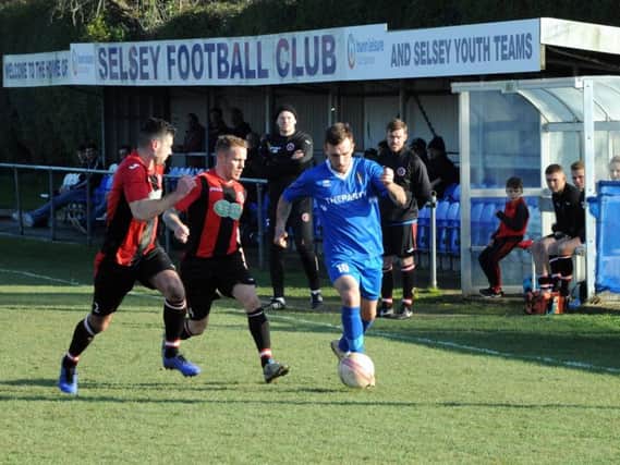 Selsey get it forward against Varndeanians / Picture by Kate Shemilt