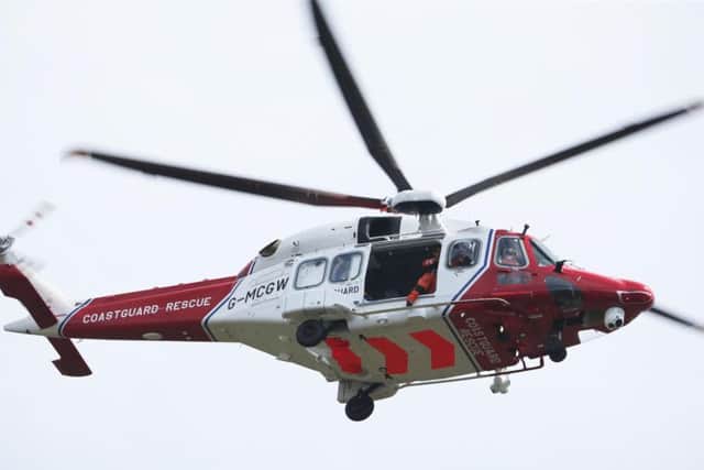Two helicopters were called to the scene