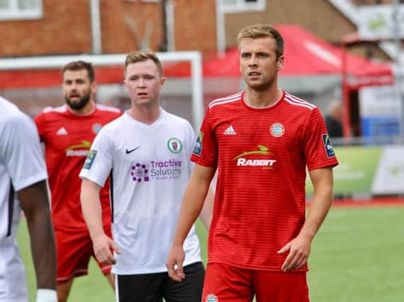 Alfie Young made a return after six months out when he came off the bench at Wingate & Finchley and started the midweek friendly with Selsey. Picture: Stephen Goodger
