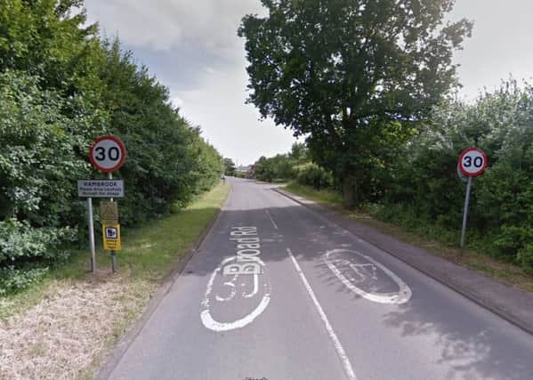 Broad Road in Hambrook via Google Street Viewo