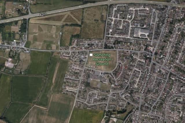 An aerial shot of the land at West Sompting. Photo: Google Earth