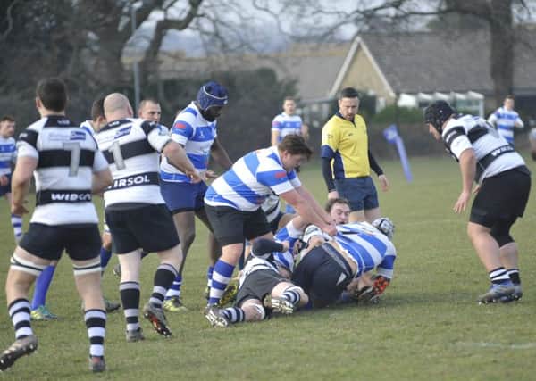 Action from Hastings & Bexhill's last outing, at home to Pulborough, two weeks ago. Picture by Simon Newstead