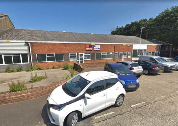 Gymco wanted permission to set up a permanent home in this empty industrial unit in Woods Way, Goring (photo from Google Maps Street View)