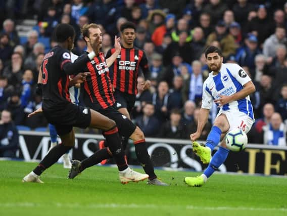 Alireza Jahanbakh put in one of his best performances in a Brighton shirt. Picture by PW Sporting Photography