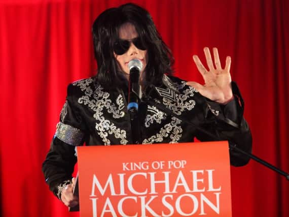 Michael Jackson when announcing plans for a summer residency at the O2 Arena in 2009. (Photo by Tim Whitby/Getty Images)
