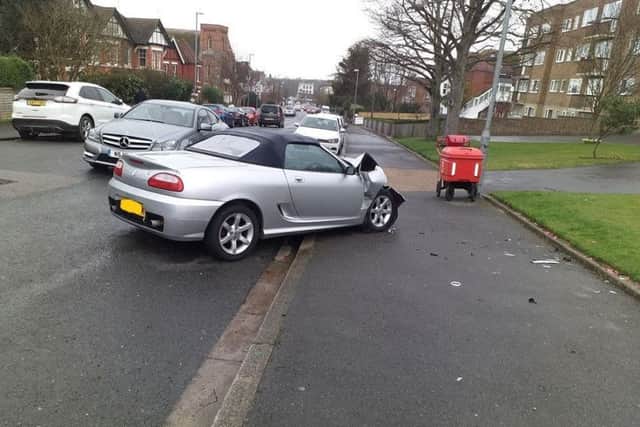One car remains in Buckhurst Road. Picture: Dave Stanbury