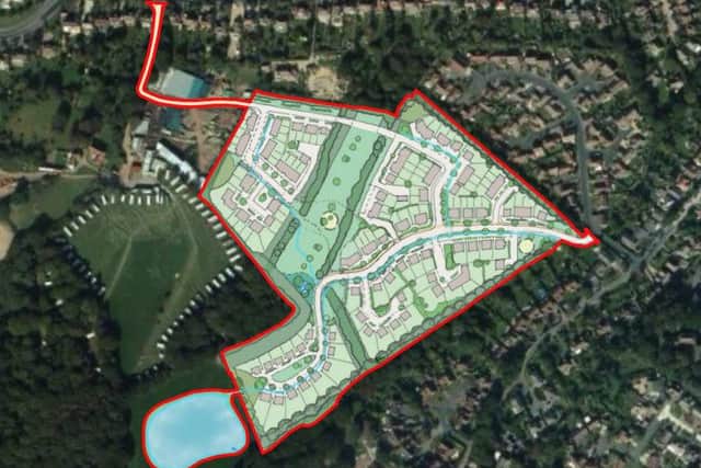 Illustrative layout plans for 160 homes in Little Common