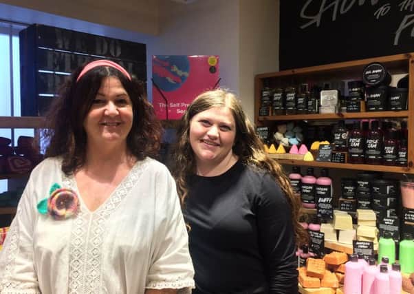 Rose Turner and assistant manager Susanna Dixey at Lush in East Street, Chichester.