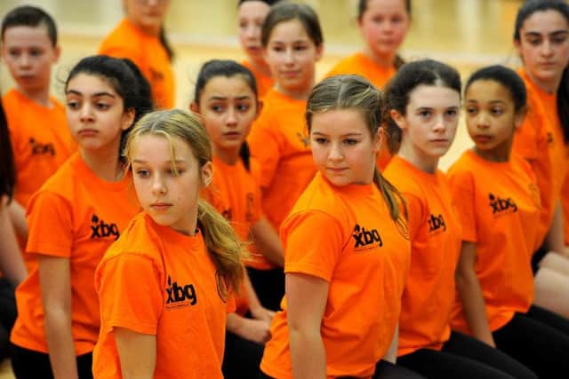 Worthing High School students perform routine at new dance studio