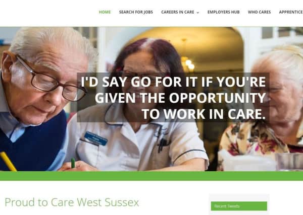 Proud to Care website West Sussex