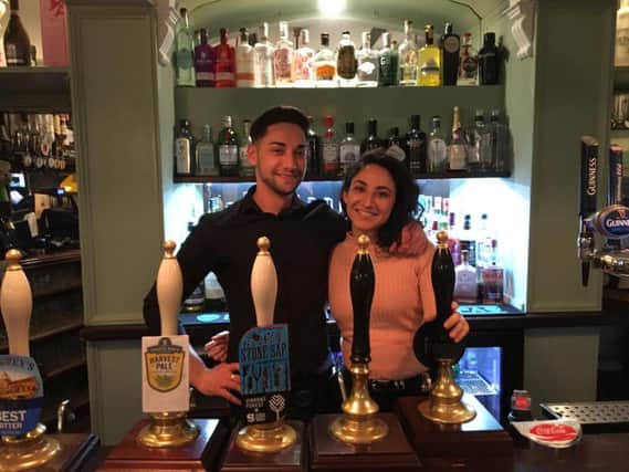 Elliot and Laura Webb at the Chichester Inn