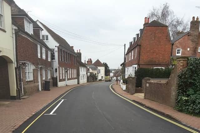 Lindfield High Street after the resurfacing work