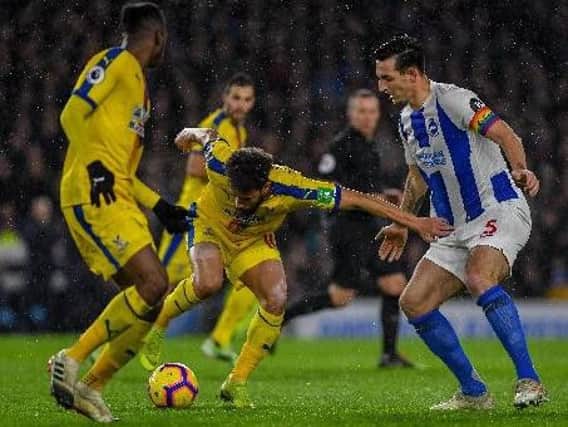 Action from Brighton's derby with Crystal Palace at the Amex earlier in the season. Picture: Phil Westlake (PW Sporting Photography)