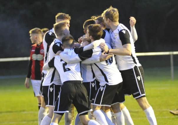 Bexhill United will be hoping to have plenty to celebrate when they host Oakwood tomorrow. Picture by Simon Newstead