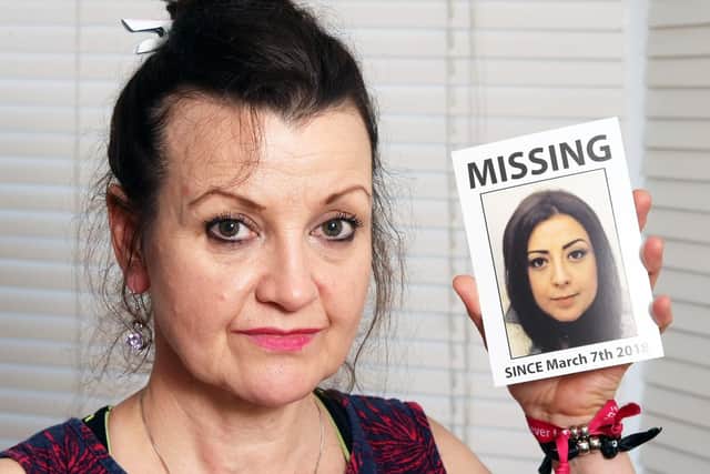Andrea Gharsallah has been posting missing person posters around the town