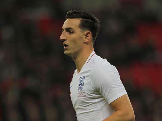 Lewis Dunk pictured in action for England in November. Picture by Kieran Cleeves / BHAFC
