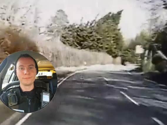 The video was posted by Sgt Richard Hobbs (left) and taken on a road in Horam