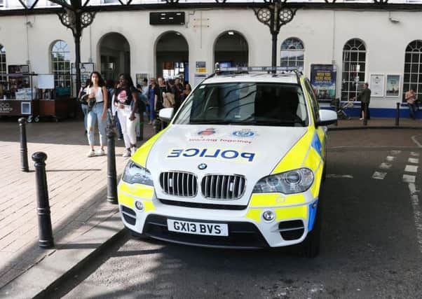 Police at Brighton station (Photograph: Eddie Mitchell)