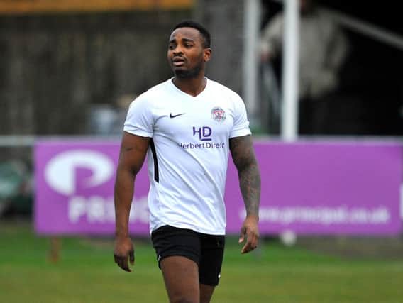 Tony Nwachukwu opened the scoring in Horsham YMCA's 4-1 home win over Arundel in the Premier Division on Saturday. Picture by Steve Robards.
