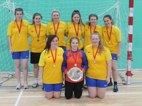 The University of Chichester women's handball team are national champions after taking home the University Plate. Picture by Evan Griffiths.
