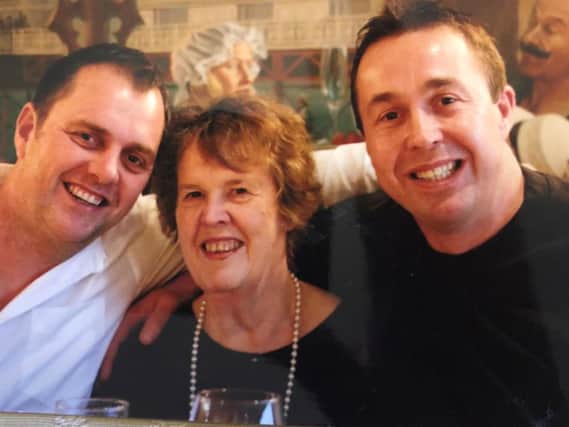 Gill with her sons Andy Peck and David Butler-Peck