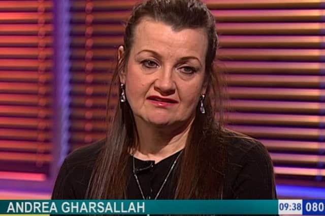 Andrea Gharsallah on the Crimewatch Roadshow. Picture: BBC