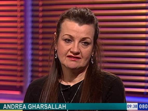 Andrea Gharsallah on the Crimewatch Roadshow. Picture: BBC