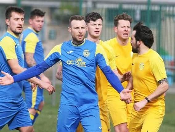 Chris Darwin netted as Rustington exited the Sussex Intermediate Cup at the hands of Upper Beeding. Picture: Derek Martin