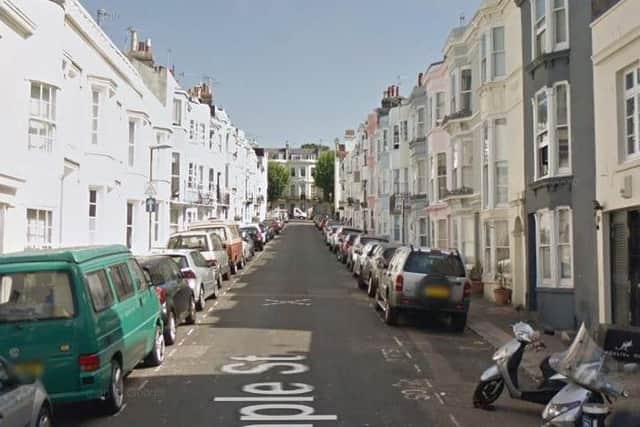 The stabbing happened in Temple Street in Brighton. Picture: Google Streetview
