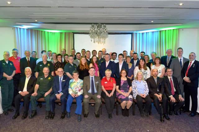 Award winners at Woodlands Park Hotel in Cobham for the second of three South East Coast Ambulance Service NHS Foundation Trust ceremonies recognising long service and achievements
