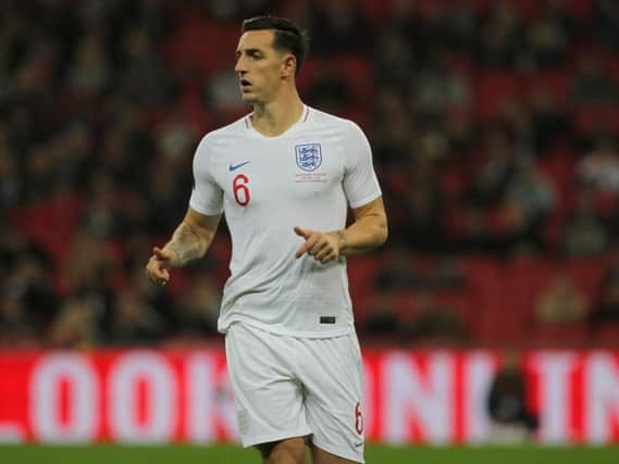 Lewis Dunk in action on his England debut in November. Picture by PW Sporting Photography