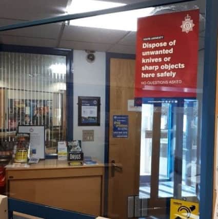 Knife bins are available at police stations across Sussex. Picture: Mid Sussex Police