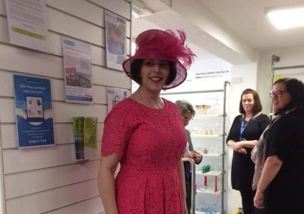 Theresa Haughey, a shopper from Boston who was delighted to find a complete wedding outfit at the opening
