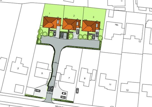 Layout of the three new homes