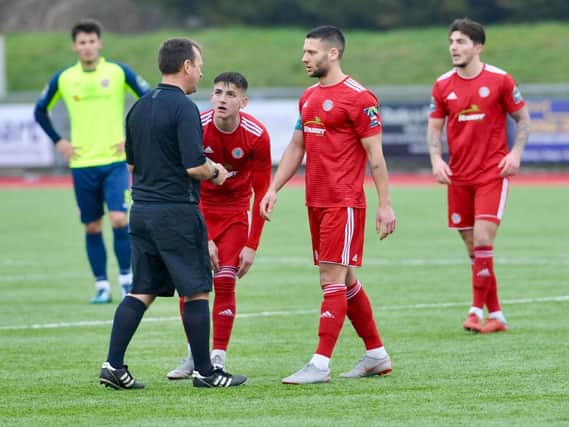 Alex Parsons four-match suspension begins when Worthing welcome rivals Whitehawk on Saturday. Picture: Stephen Goodger
