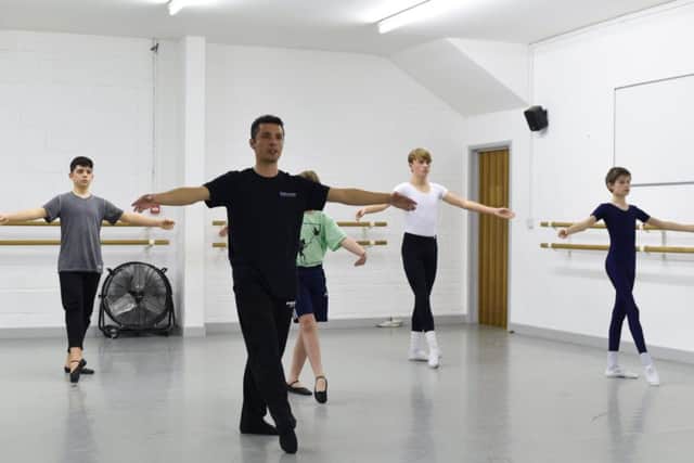 Classes are taught by Alex Cowie, a professional male ballet teacher and sports coach