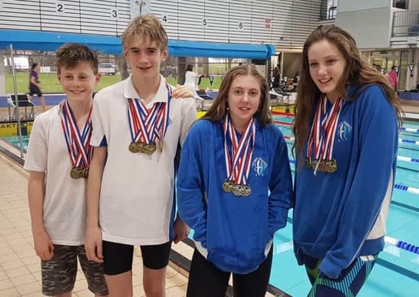 The successful Hastings Seagull swimmers at the Blacklion Level 3 Development Gala
