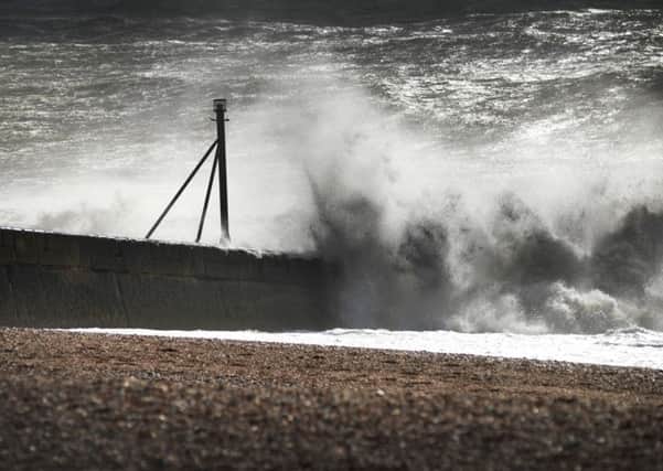 High winds on the 10th March 2019. Photos taken in Hastings and St Leonards. SUS-191003-121858001
