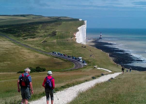 Beachy Head and WalkersJPET South downs national park ENGSUS00320130422172528