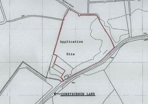 Location plan of a pit bike track near Bexhill