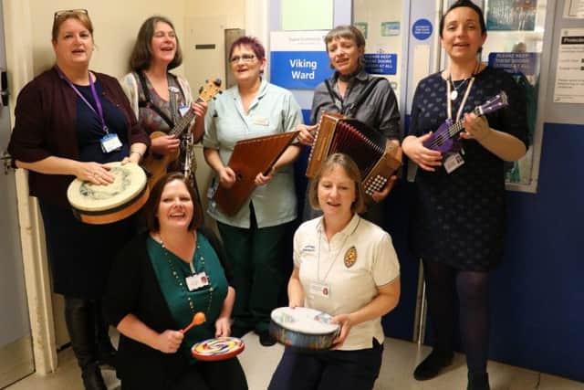 Live music is being played to patients at Crawley Hospital