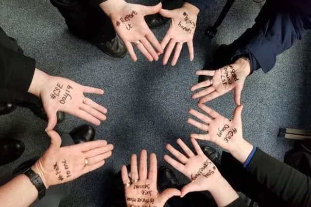 Officers and staff from across Sussex Police will support the #HelpingHands campaign by writing messages of support on their hands and posting photos on their social media accounts