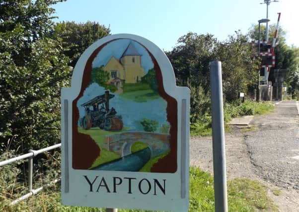 Yapton sign entering the village