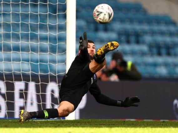Mat Ryan in Brighton & Hove Albion's penalty shoot-out victory over Millwall in the FA Cup quarter-finals. Picture courtesy of Getty Images.