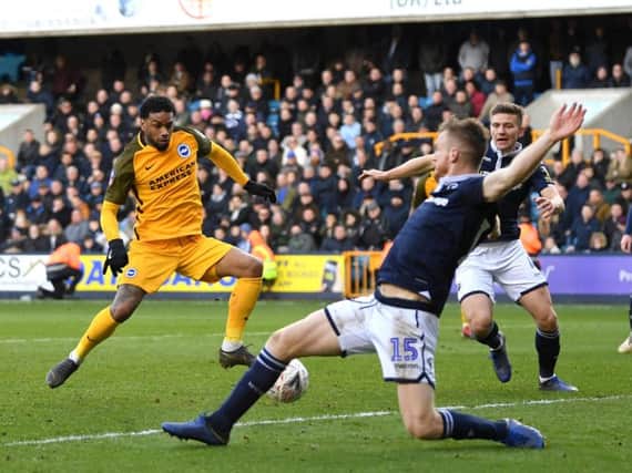 Jurgen Locadia in action at Millwall on Sunday. Picture by Mike Hewitt / Getty Images