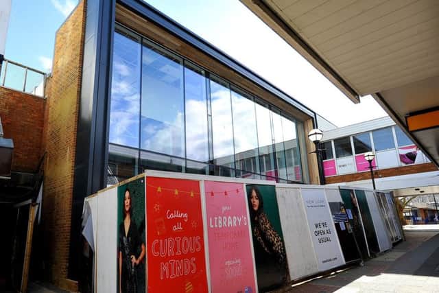 Planned temporary Burgess Hill Library. 18/03/19 Pic Steve Robards SR1907396 SUS-190318-160234001