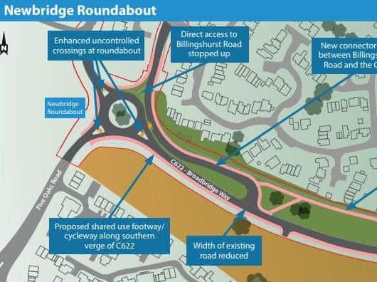 The Newbridge roundabout works