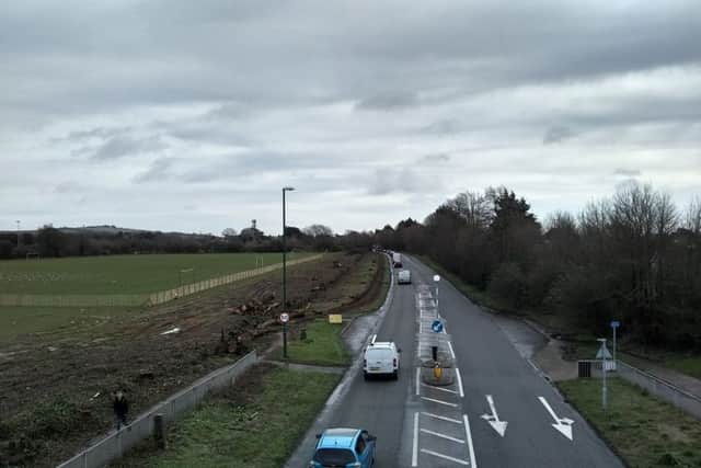 Fiona Franks's picture of how the A259 at Angmering looked after trees were removed